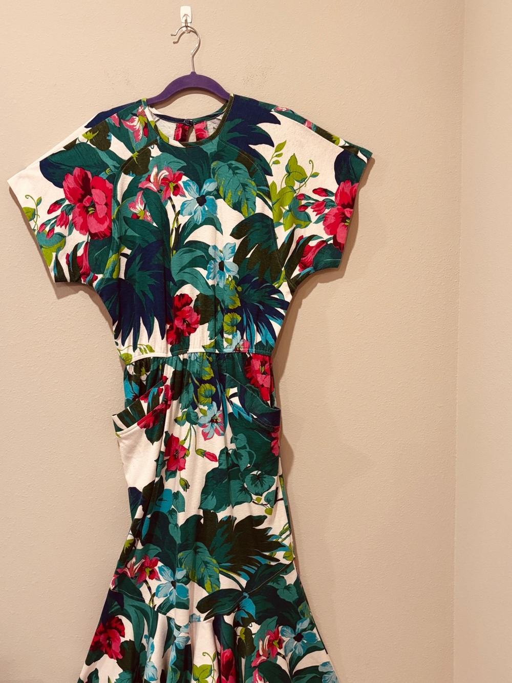 Choon California Floral Dress Colorful Retro USA Cotton Blend Lightweight Casual